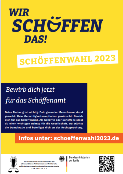 Plakat: Schöffenwahl 2023